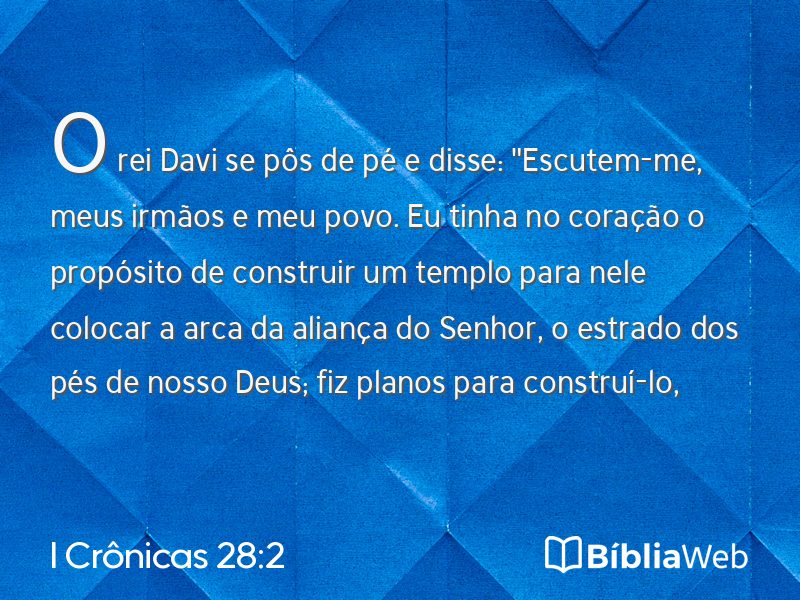 I Crônicas 28:2 em imagem para compartilhar