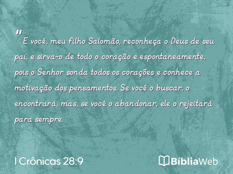 I Crônicas 28:9 em imagem para compartilhar