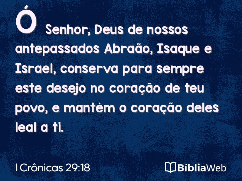 I Crônicas 29:18 em imagem para compartilhar