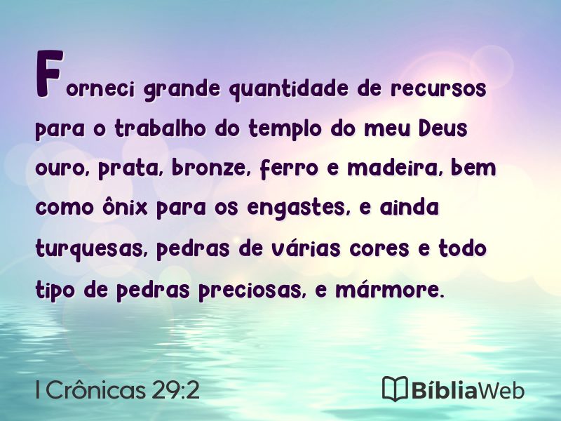 I Crônicas 29:2 em imagem para compartilhar