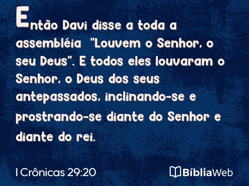 I Crônicas 29:20 em imagem para compartilhar