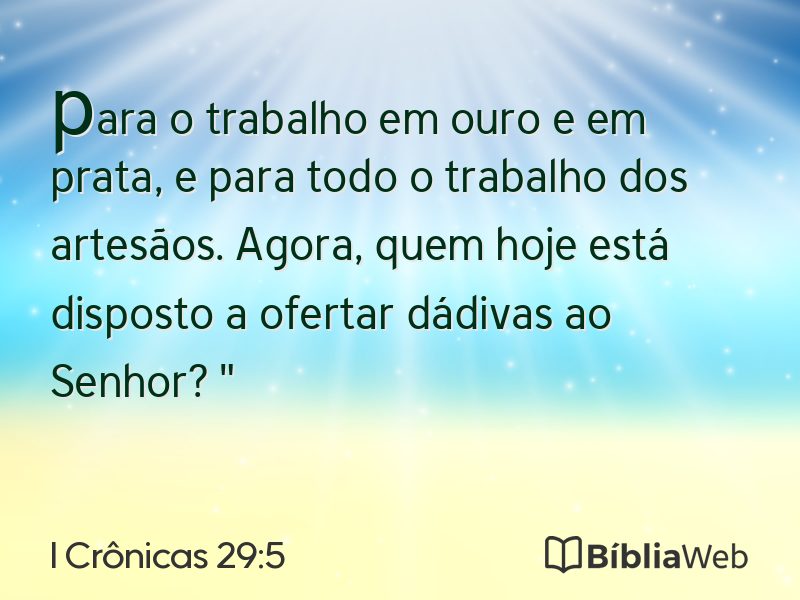 I Crônicas 29:5 em imagem para compartilhar
