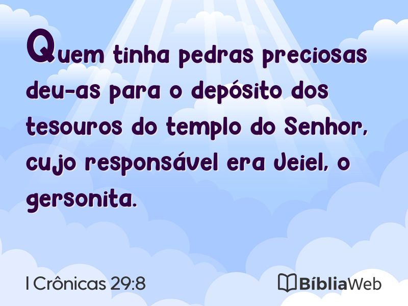 I Crônicas 29:8 em imagem para compartilhar