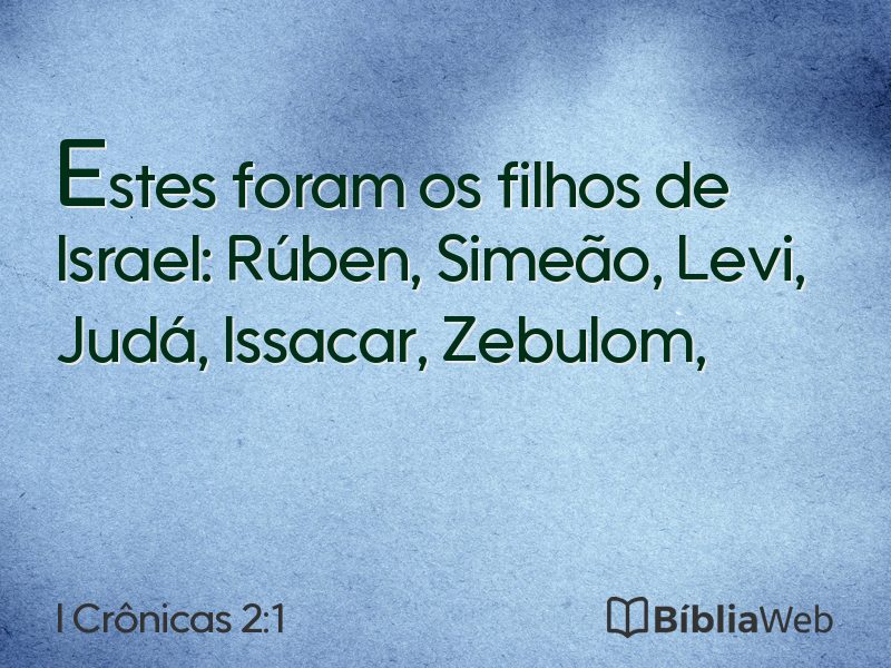 I Crônicas 2:1 em imagem para compartilhar