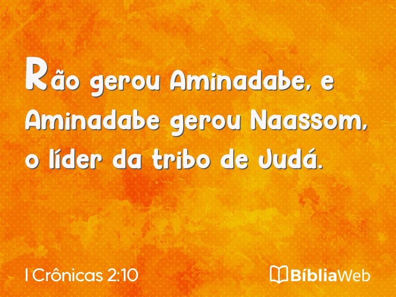 I Crônicas 2:10 em imagem para compartilhar