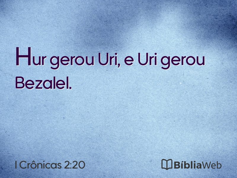 I Crônicas 2:20 em imagem para compartilhar