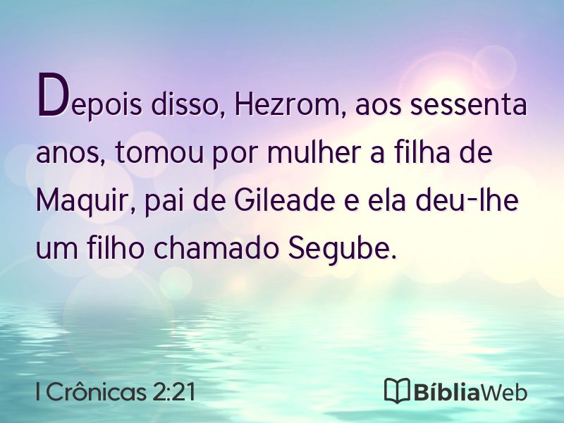 I Crônicas 2:21 em imagem para compartilhar