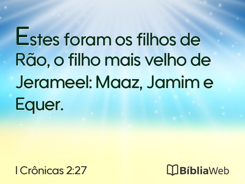 I Crônicas 2:27 em imagem para compartilhar