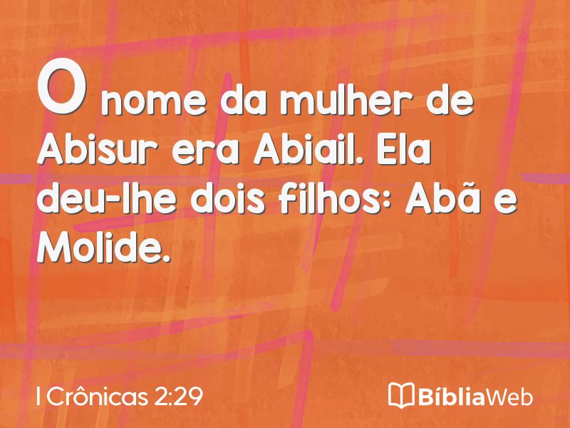 I Crônicas 2:29 em imagem para compartilhar