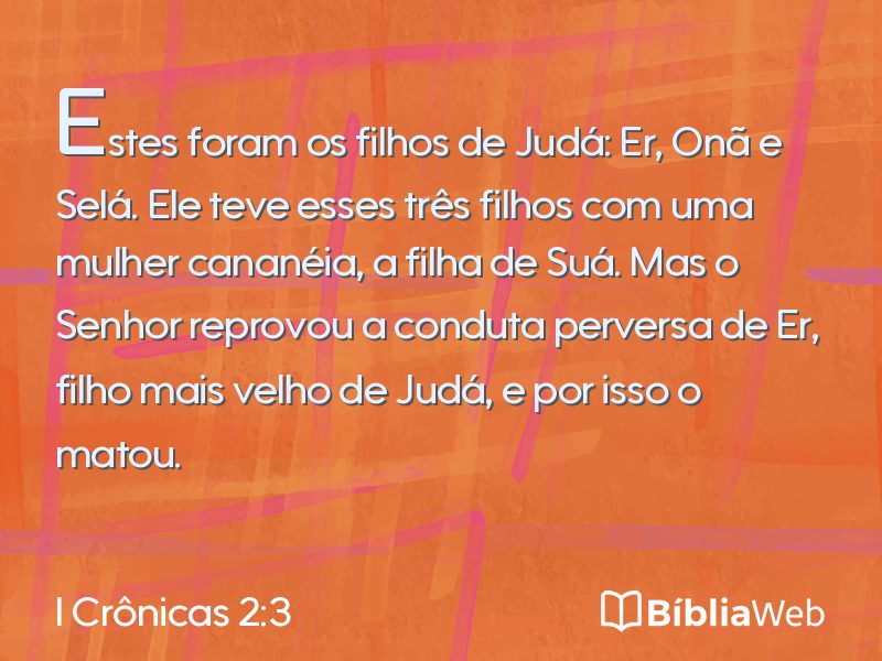 I Crônicas 2:3 em imagem para compartilhar