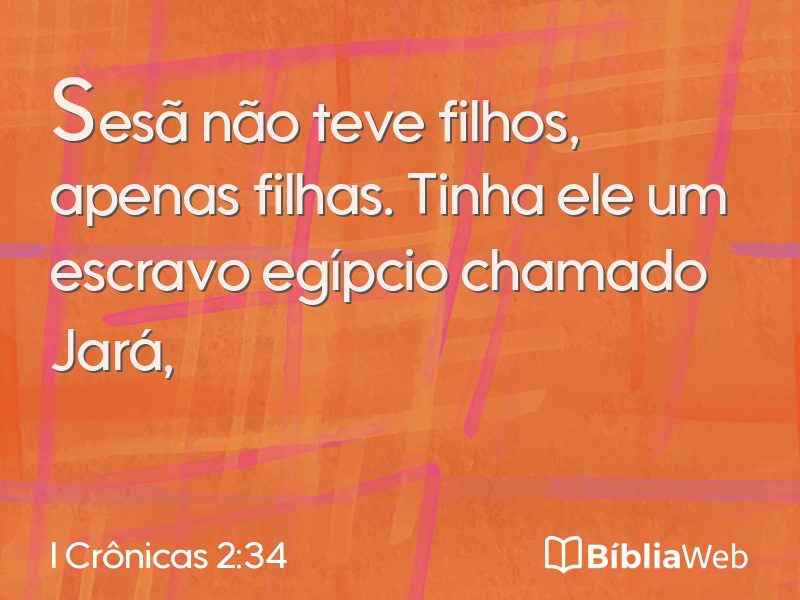 I Crônicas 2:34 em imagem para compartilhar