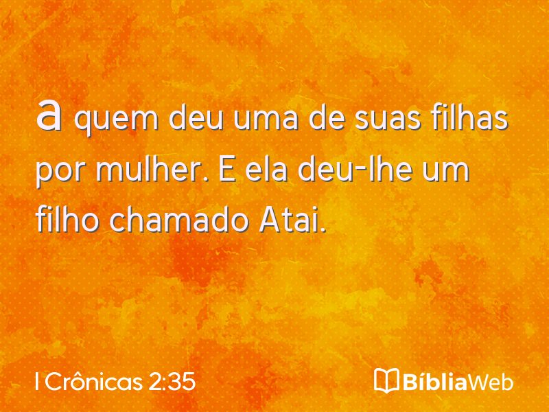 I Crônicas 2:35 em imagem para compartilhar