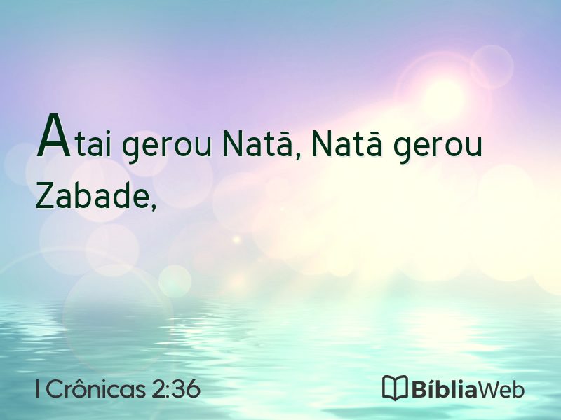 I Crônicas 2:36 em imagem para compartilhar