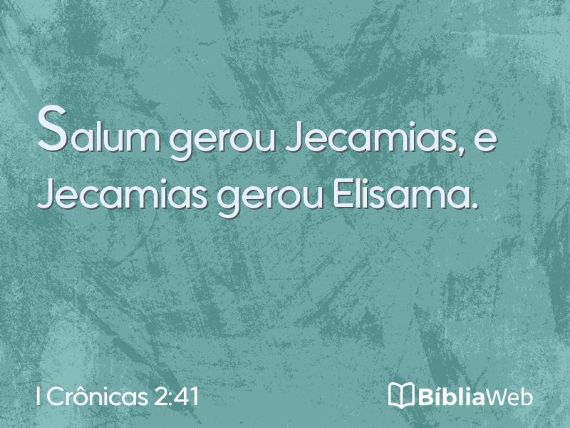 I Crônicas 2:41 em imagem para compartilhar