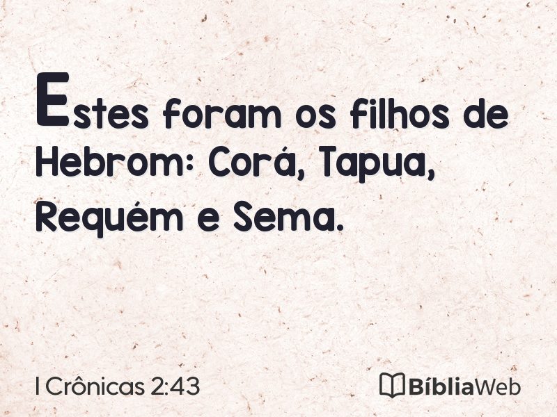 I Crônicas 2:43 em imagem para compartilhar