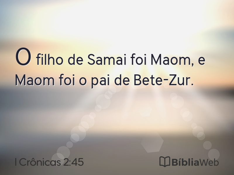 I Crônicas 2:45 em imagem para compartilhar