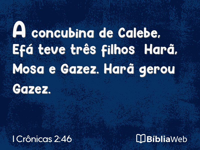I Crônicas 2:46 em imagem para compartilhar