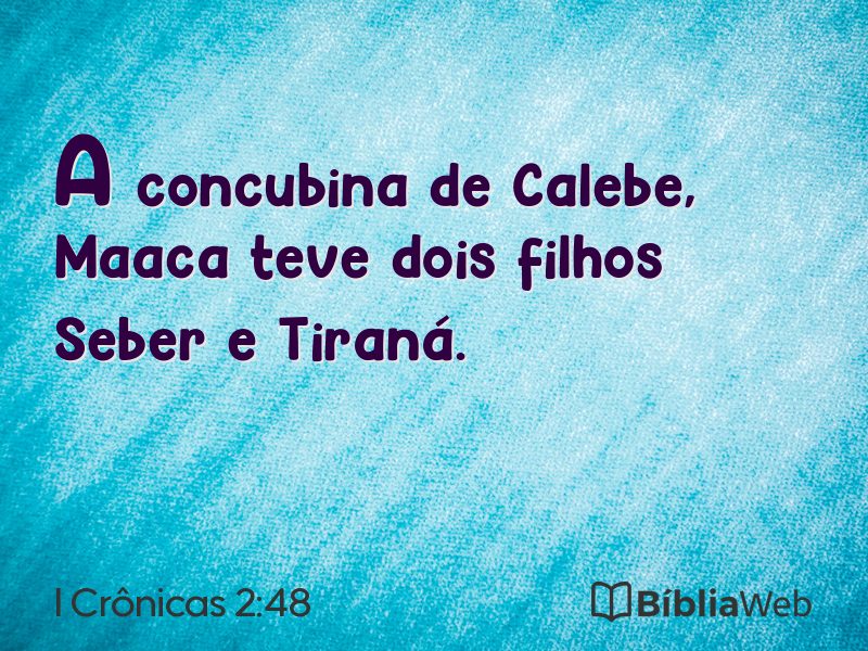 I Crônicas 2:48 em imagem para compartilhar