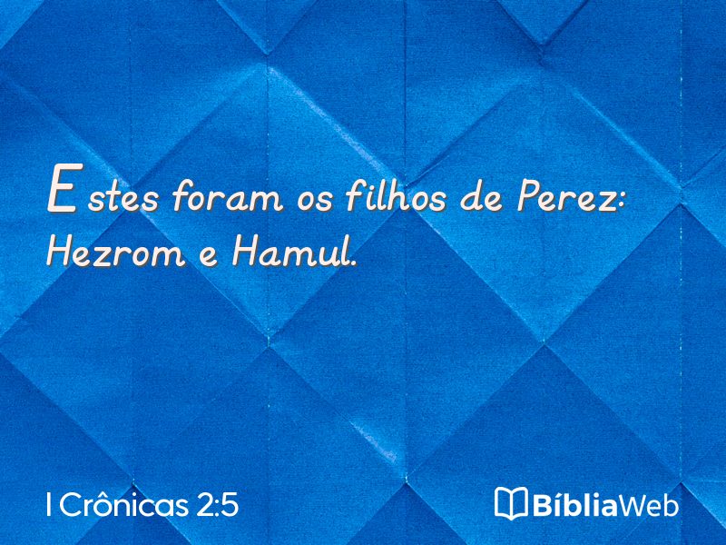 I Crônicas 2:5 em imagem para compartilhar