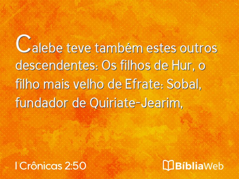 I Crônicas 2:50 em imagem para compartilhar