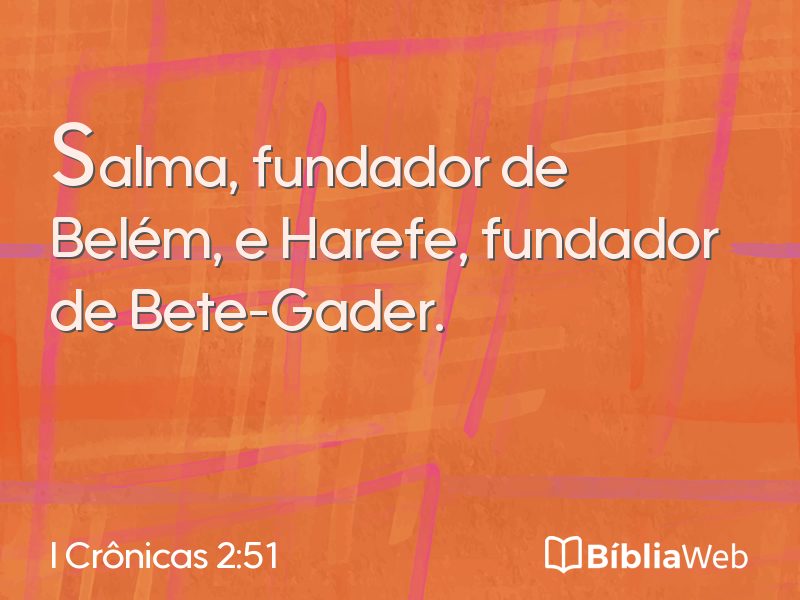 I Crônicas 2:51 em imagem para compartilhar