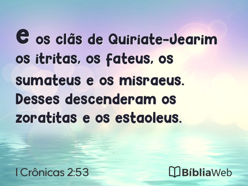 I Crônicas 2:53 em imagem para compartilhar