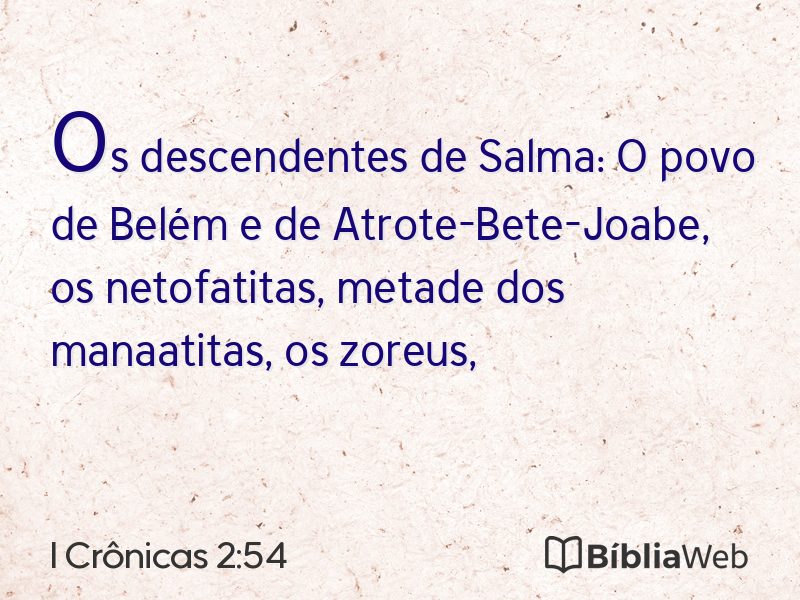 I Crônicas 2:54 em imagem para compartilhar