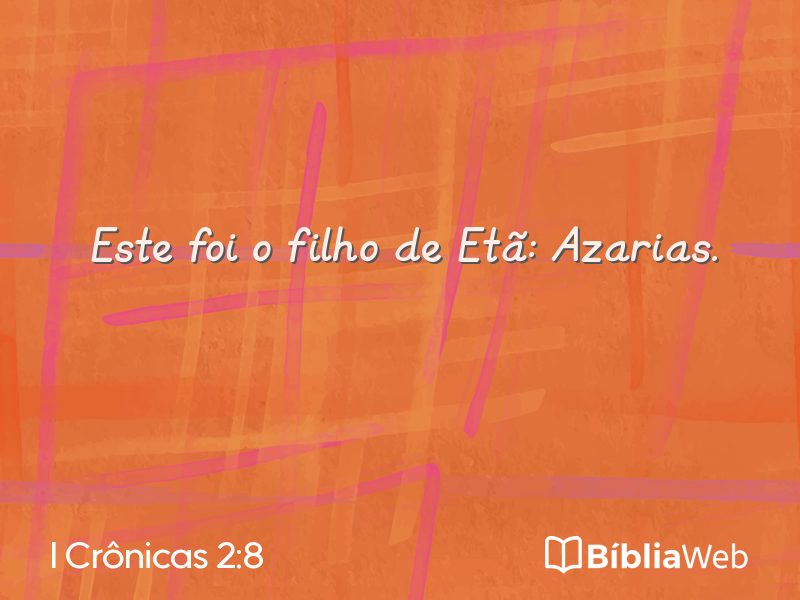 I Crônicas 2:8 em imagem para compartilhar