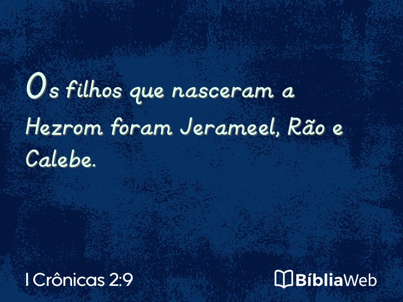 I Crônicas 2:9 em imagem para compartilhar