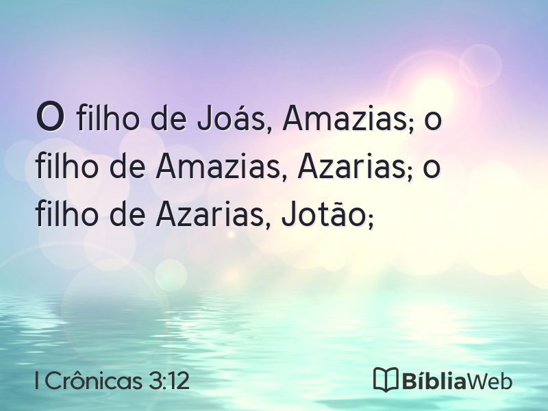I Crônicas 3:12 em imagem para compartilhar