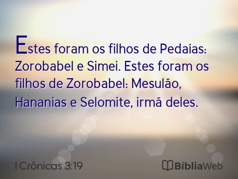 I Crônicas 3:19 em imagem para compartilhar