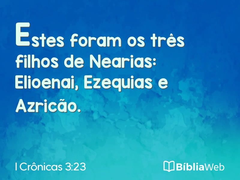 I Crônicas 3:23 em imagem para compartilhar