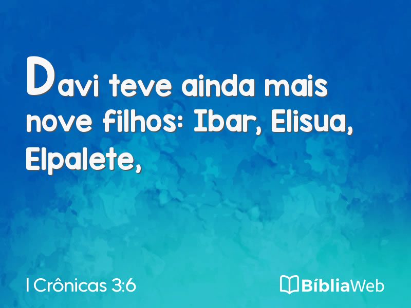 I Crônicas 3:6 em imagem para compartilhar