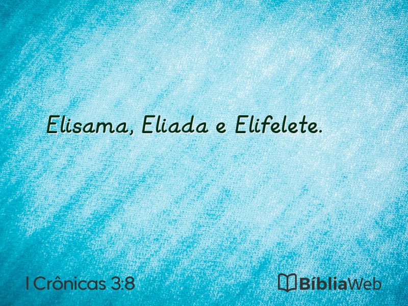 I Crônicas 3:8 em imagem para compartilhar