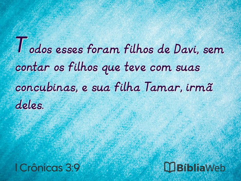 I Crônicas 3:9 em imagem para compartilhar