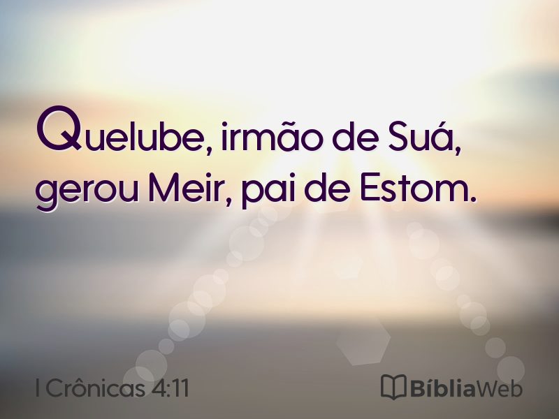 I Crônicas 4:11 em imagem para compartilhar