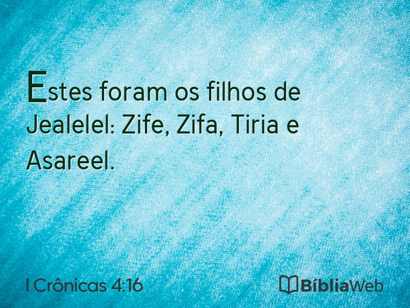 I Crônicas 4:16 em imagem para compartilhar