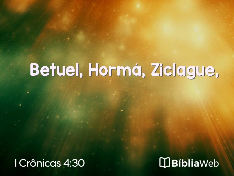 I Crônicas 4:30 em imagem para compartilhar