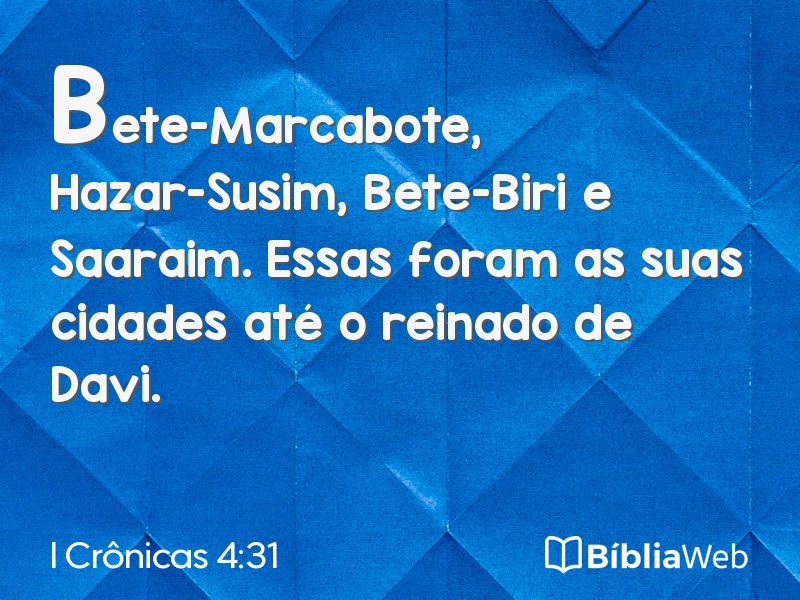 I Crônicas 4:31 em imagem para compartilhar