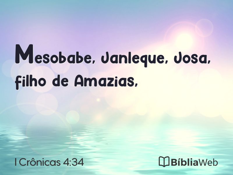 I Crônicas 4:34 em imagem para compartilhar