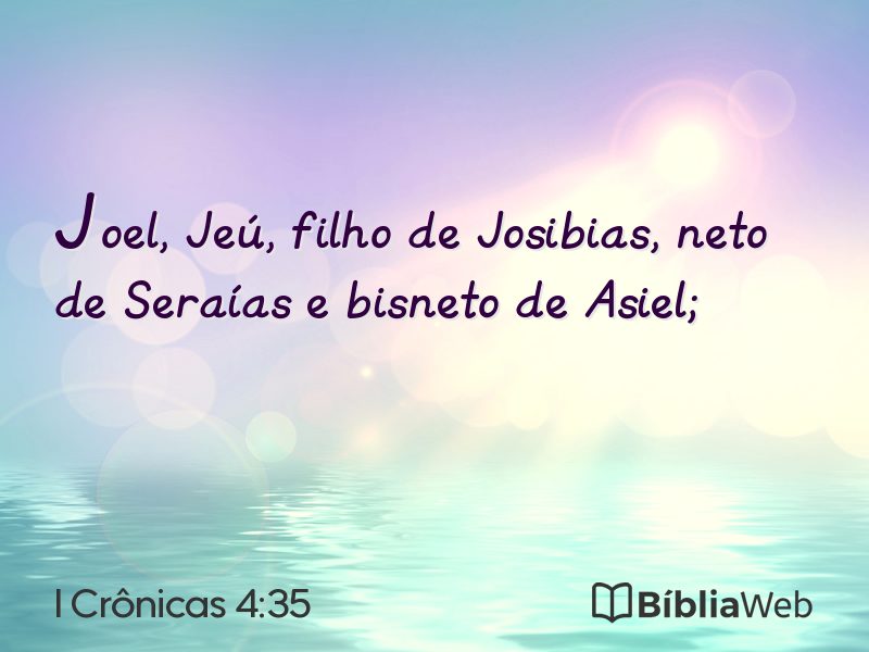 I Crônicas 4:35 em imagem para compartilhar