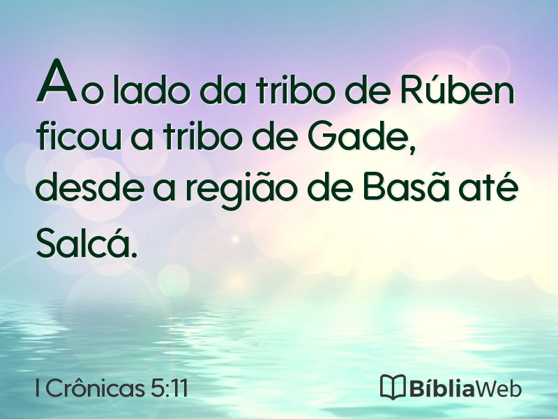 I Crônicas 5:11 em imagem para compartilhar