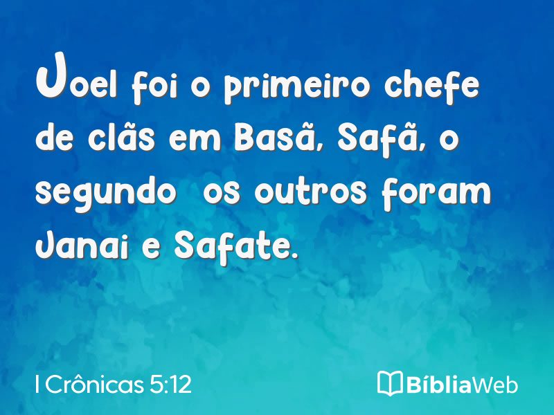 I Crônicas 5:12 em imagem para compartilhar