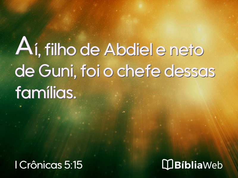 I Crônicas 5:15 em imagem para compartilhar
