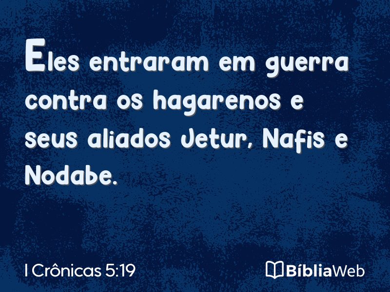 I Crônicas 5:19 em imagem para compartilhar