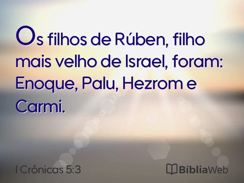 I Crônicas 5:3 em imagem para compartilhar
