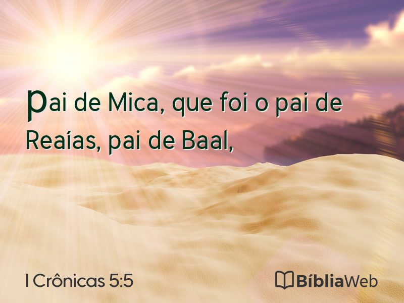 I Crônicas 5:5 em imagem para compartilhar