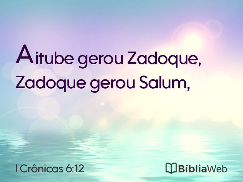I Crônicas 6:12 em imagem para compartilhar