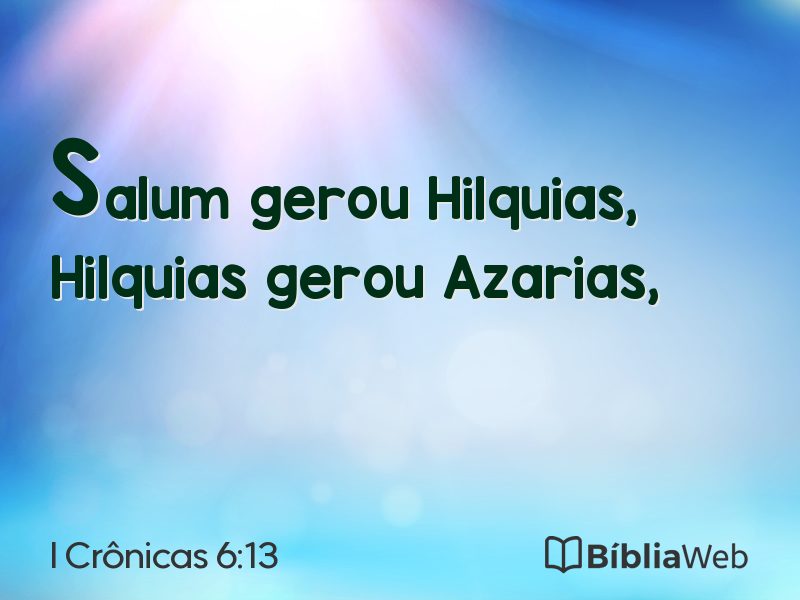 I Crônicas 6:13 em imagem para compartilhar