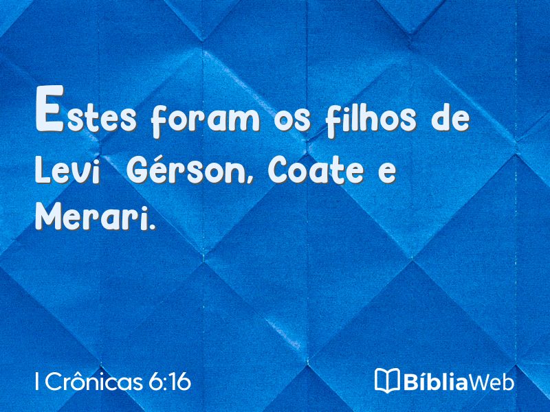 I Crônicas 6:16 em imagem para compartilhar